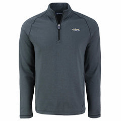 New York Jets Cutter & Buck Peshastin Eco Fleece Recycled Half-Zip Top - Heather Black - NFL