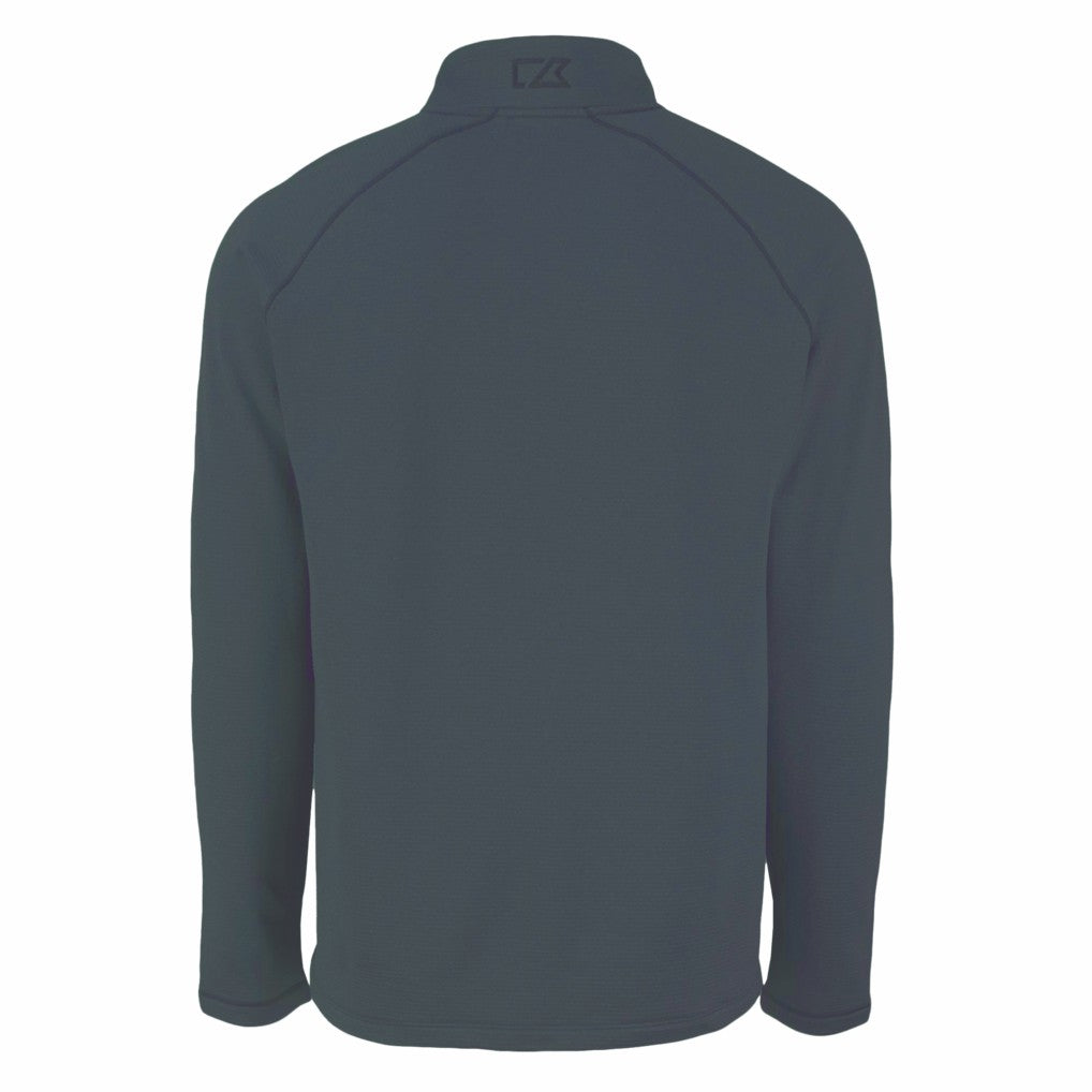 New York Jets Cutter & Buck Peshastin Eco Fleece Recycled Half-Zip Top - Heather Black - NFL