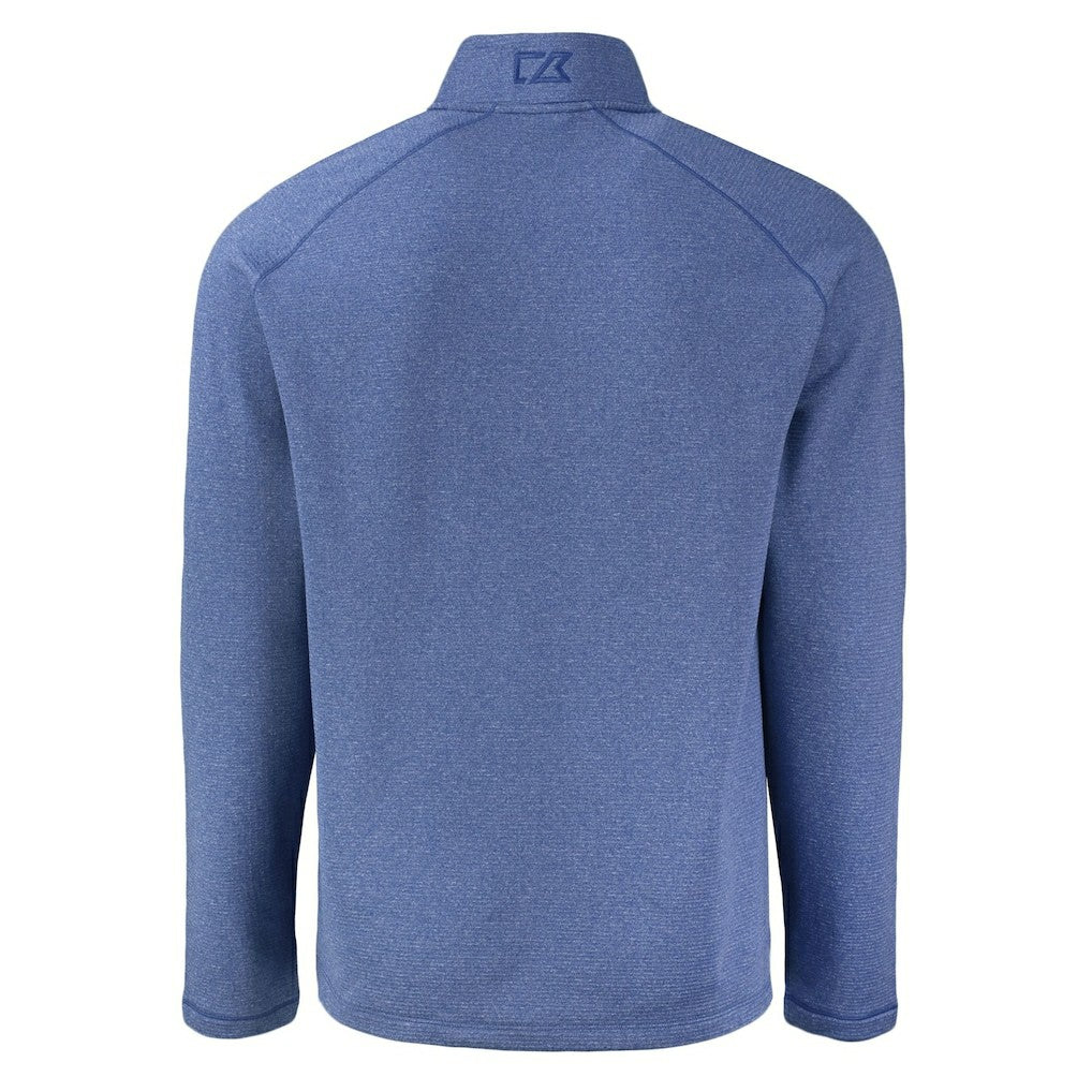 Seattle Seahawks Cutter & Buck Peshastin Eco Fleece Tri-Blend Raglan Recycled Quarter-Zip Jacket - Heather Royal - NFL