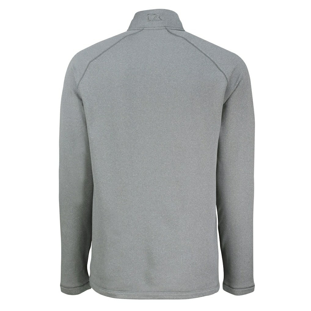 Washington Commanders Cutter & Buck Peshastin Eco Fleece Tri-Blend Raglan Recycled Quarter-Zip Jacket - Heather Gray - NFL
