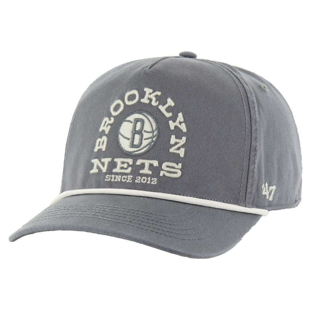 47 brand 47 Brooklyn Nets Canyon Ranchero Hitch Adjustable Hat Charcoal
