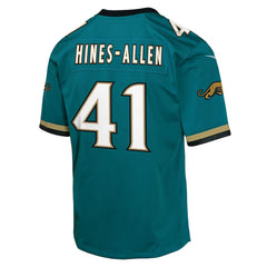 Josh Hines-Allen Jacksonville Jaguars Youth Alternate 2 Prowler Throwback Game Jersey - Teal - Nike