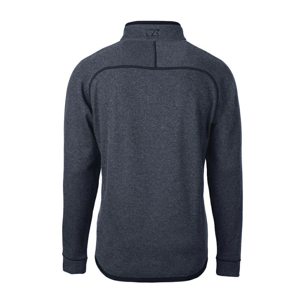 New York Giants Cutter & Buck Big & Tall Mainsail Sweater-Knit Raglan Half-Zip Jacket - Heather Navy - NFL