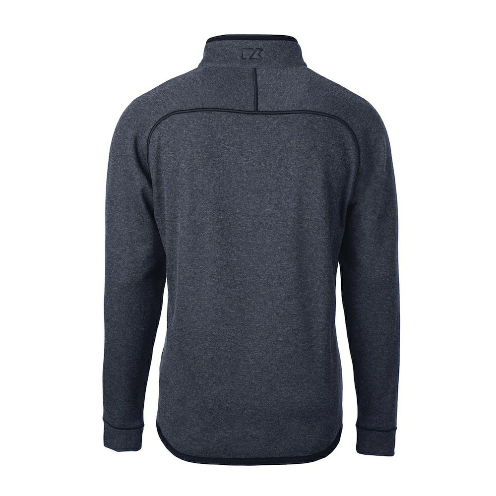 New York Giants Cutter & Buck Big & Tall Mainsail Sweater-Knit Raglan Half-Zip Jacket - Heather Navy - NFL