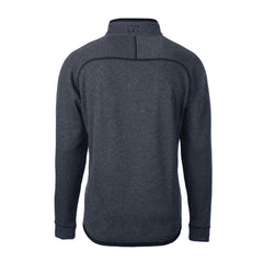 Detroit Lions Cutter & Buck Big & Tall Mainsail Sweater-Knit Raglan Half-Zip Jacket - Heather Navy - NFL