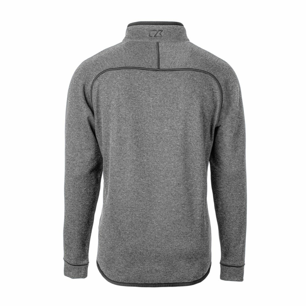 Philadelphia Eagles Cutter & Buck Big & Tall Mainsail Sweater-Knit Raglan Half-Zip Jacket - Heather Gray - NFL