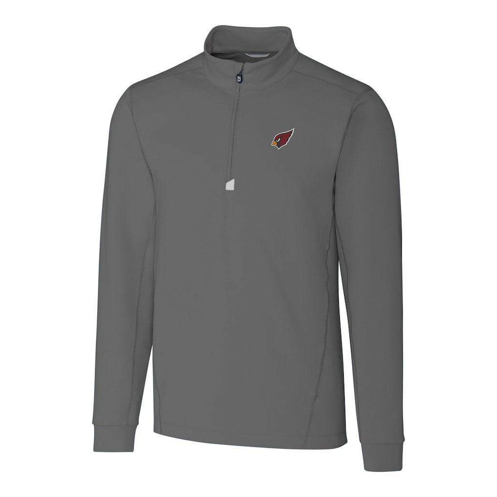 Arizona Cardinals Cutter & Buck Big & Tall Traverse Stretch Quarter-Zip Top - Gray - NFL