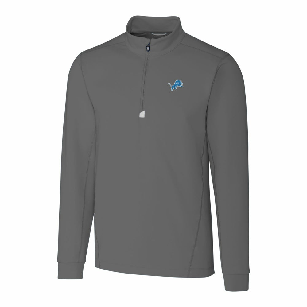 Detroit Lions Cutter & Buck Big & Tall Traverse Stretch Quarter-Zip Top - Gray - NFL