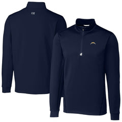 Los Angeles Chargers Cutter & Buck Big & Tall Traverse Stretch Quarter-Zip Top - Navy - NFL