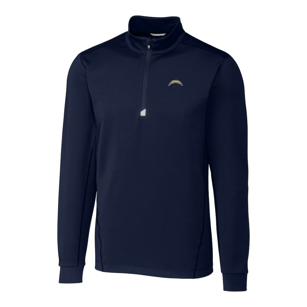 Los Angeles Chargers Cutter & Buck Big & Tall Traverse Stretch Quarter-Zip Top - Navy - NFL