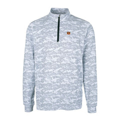 Cincinnati Bengals Cutter & Buck Big & Tall Traverse Eco Camo Tri-Blend DryTec Quarter-Zip Jacket - Charcoal - NFL