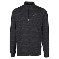 Arizona Cardinals Cutter & Buck Big & Tall Traverse Eco Camo Tri-Blend DryTec Quarter-Zip Jacket - Black - NFL