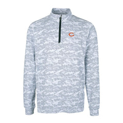 Chicago Bears Cutter & Buck Big & Tall Traverse Eco Camo Tri-Blend DryTec Quarter-Zip Jacket - Charcoal - NFL