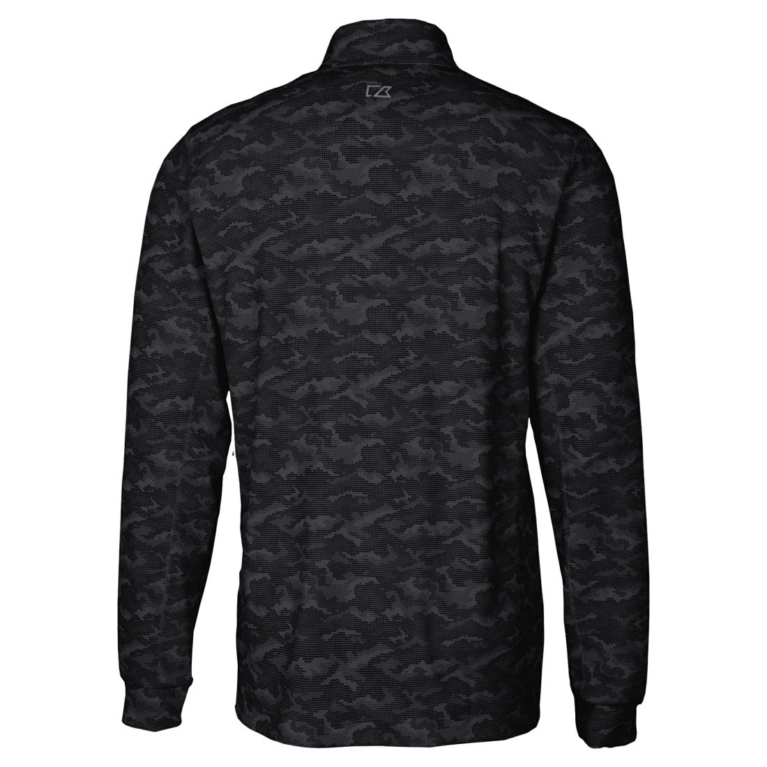 Detroit Lions Cutter & Buck Big & Tall Traverse Eco Camo Tri-Blend DryTec Quarter-Zip Jacket - Black - NFL