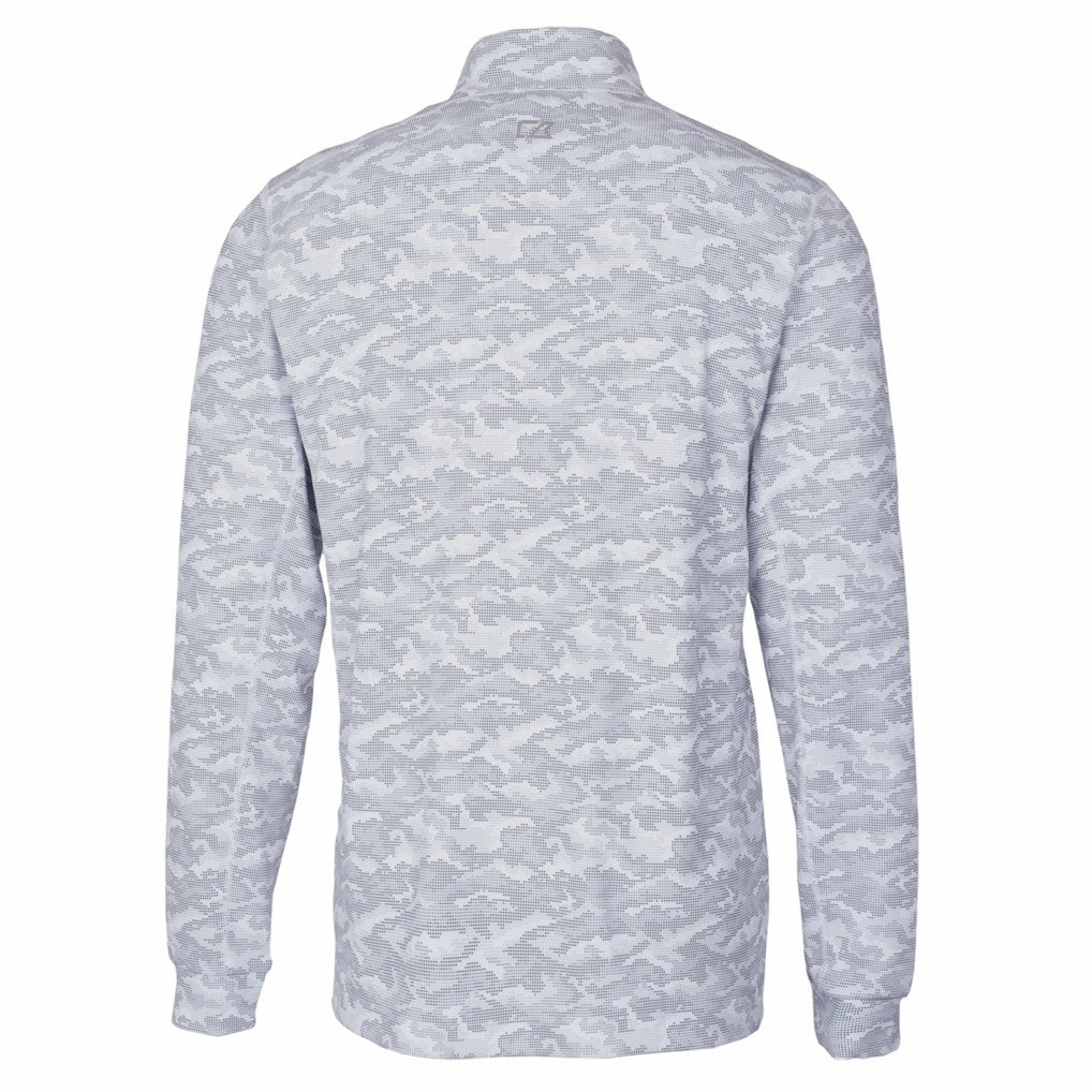 Pittsburgh Steelers Cutter & Buck Big & Tall Traverse Eco Camo Tri-Blend DryTec Quarter-Zip Jacket - Charcoal - NFL