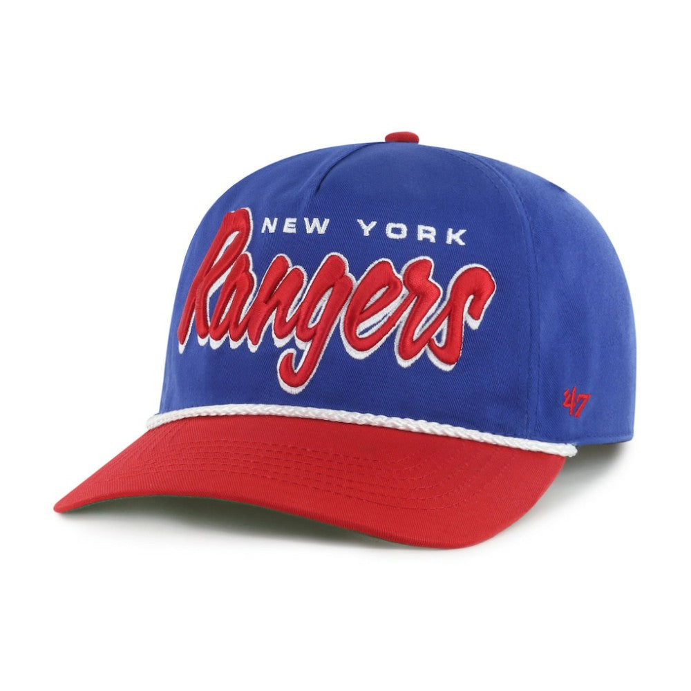 New York Rangers '47 Dropshadow Rope Hitch Adjustable Hat - Blue/Red | 47 brand online