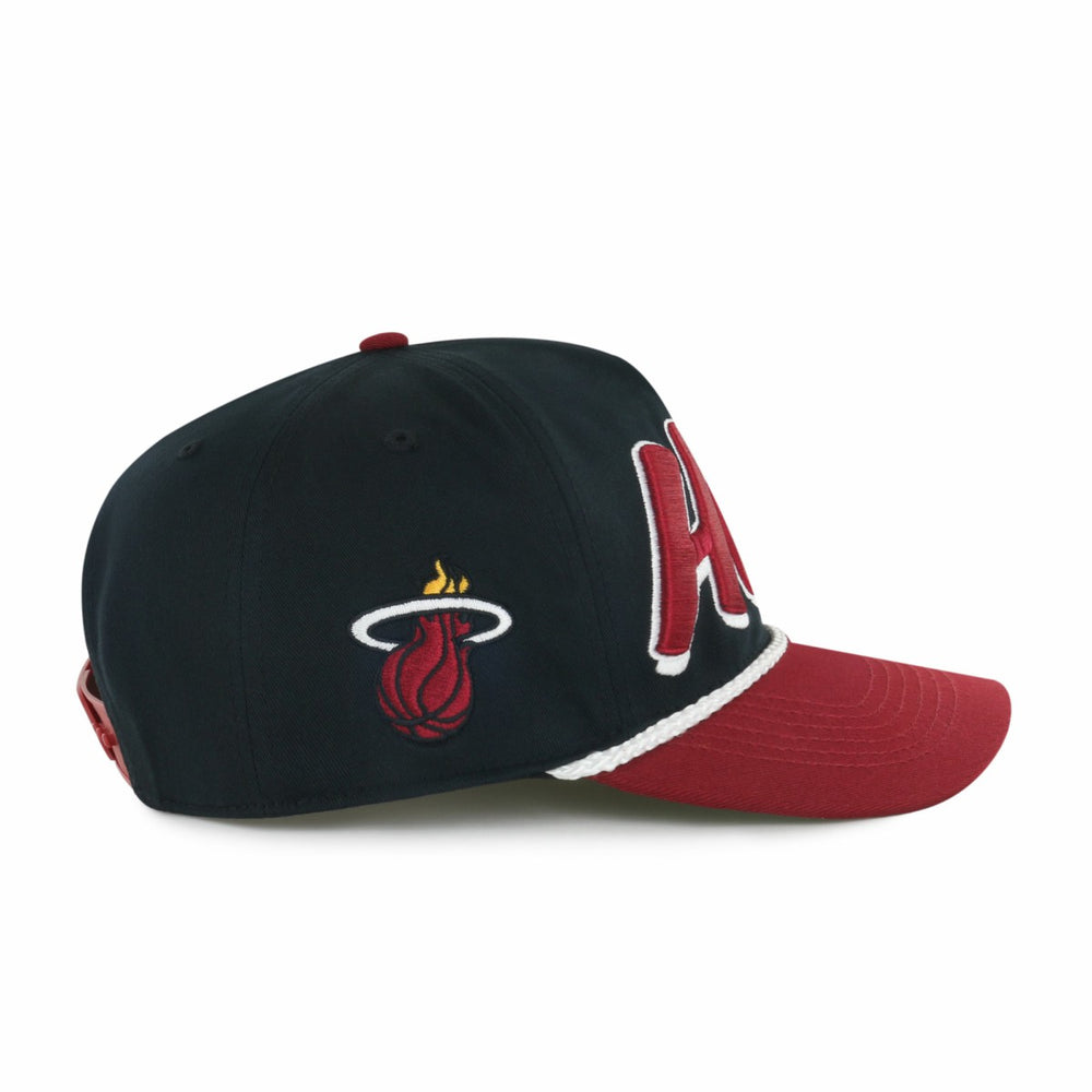 47 brand Miami Heat '47 Dropshadow Rope Hitch Adjustable Hat Black/Red