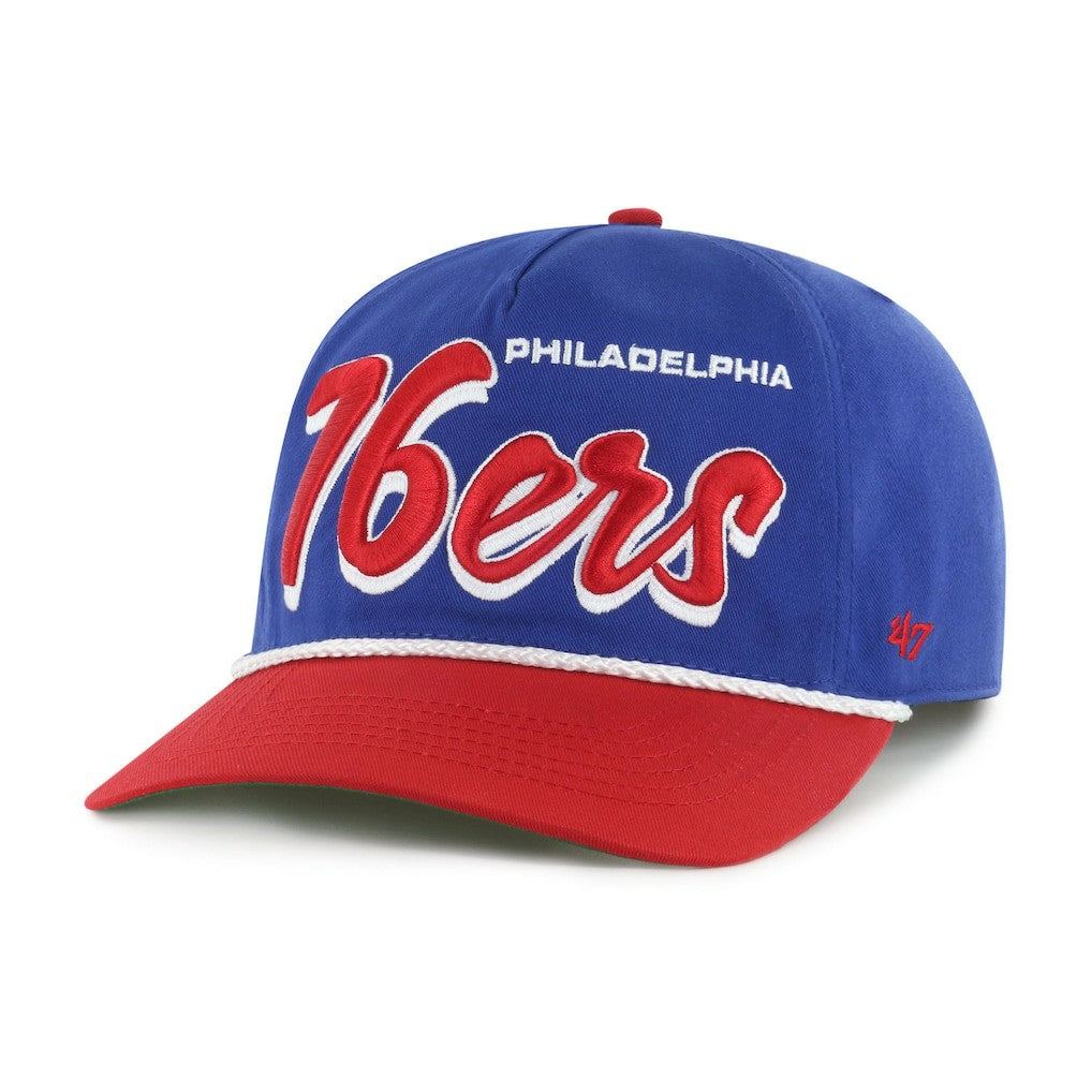 47 brand Philadelphia 76ers '47 Dropshadow Rope Hitch Adjustable Hat Royal/Red