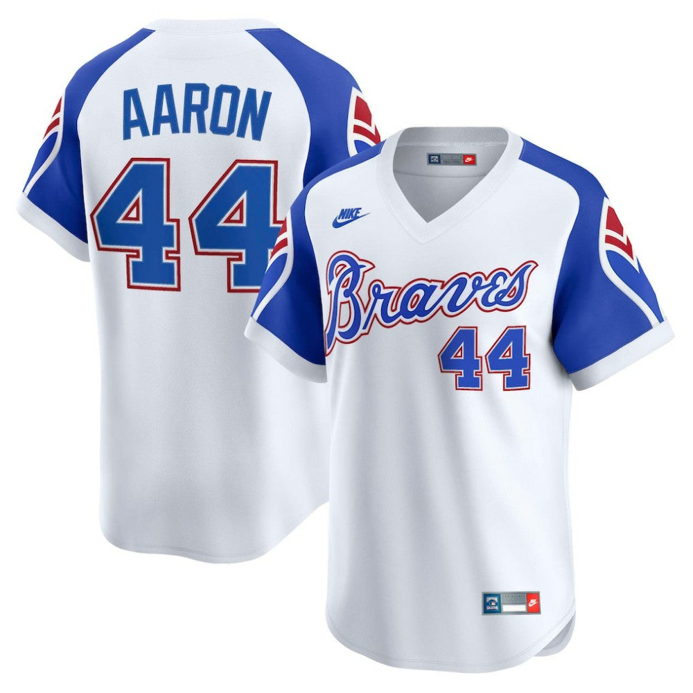 Hank Aaron Atlanta Braves Nike Throwback Cooperstown Collection Limited Jersey Outlet