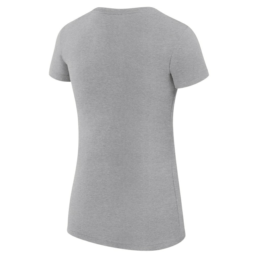 Indiana Pacers G-III 4Her by Carl Banks Women's Super-Slim Fit Lightweight Leopard Heart T-Shirt Heather Gray