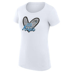 Orlando Magic G-III 4Her by Carl Banks Women's Super-Slim Fit Lightweight Leopard Heart T-Shirt White