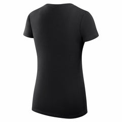 Los Angeles Lakers G-III 4Her by Carl Banks Women's Super-Slim Fit Lightweight Leopard Heart V-Neck T-Shirt Black