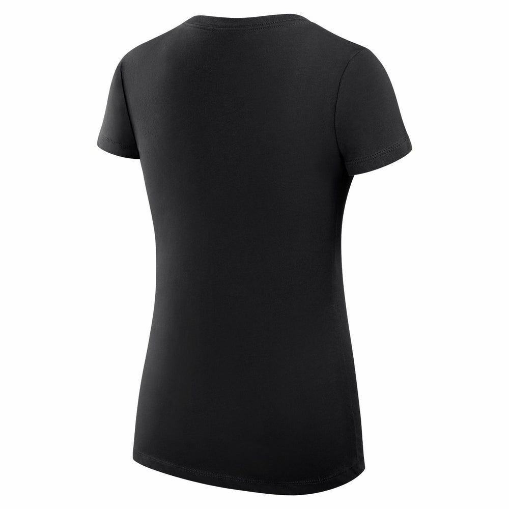 Sacramento Kings G-III 4Her by Carl Banks Women's Super-Slim Fit Lightweight Leopard Heart V-Neck T-Shirt Black