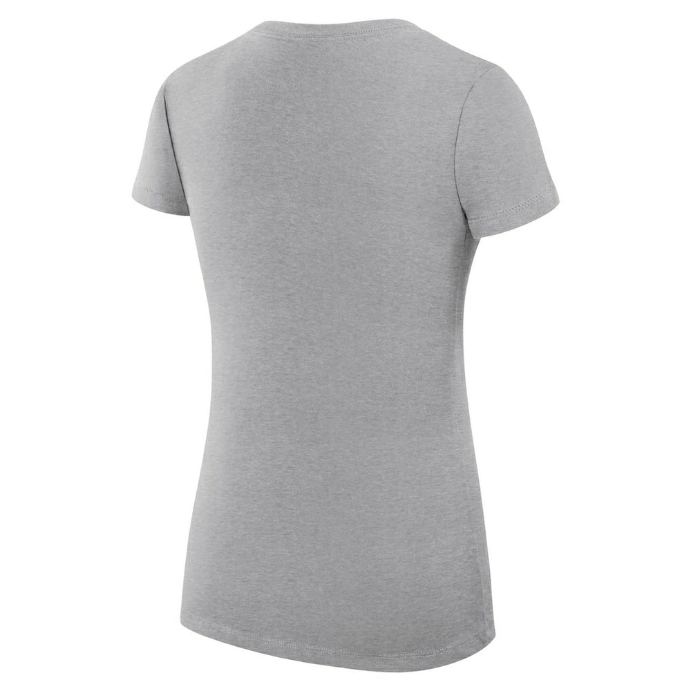 Boston Celtics G-III 4Her by Carl Banks Women's Super-Slim Fit Lightweight Leopard Heart V-Neck T-Shirt Heather Gray