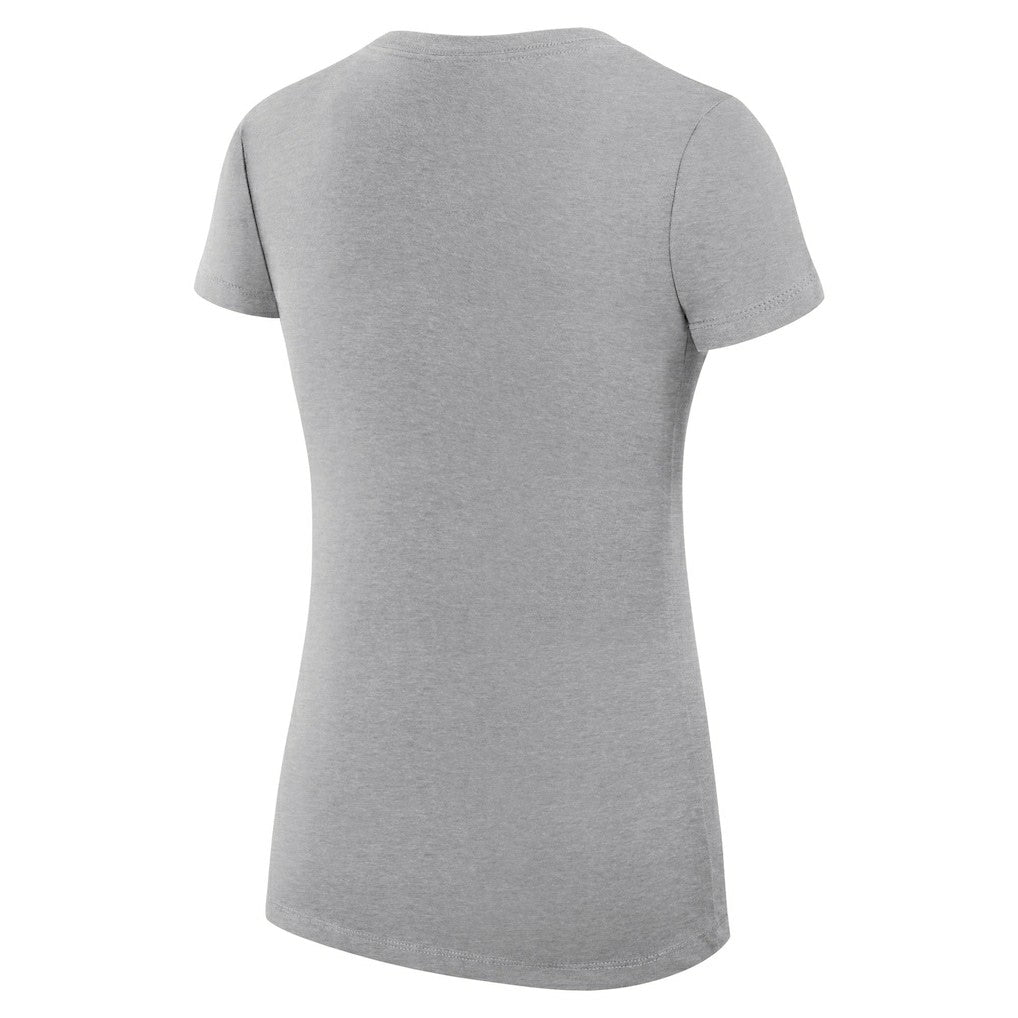 Indiana Pacers G-III 4Her by Carl Banks Women's Super-Slim Fit Lightweight Leopard Heart V-Neck T-Shirt Heather Gray