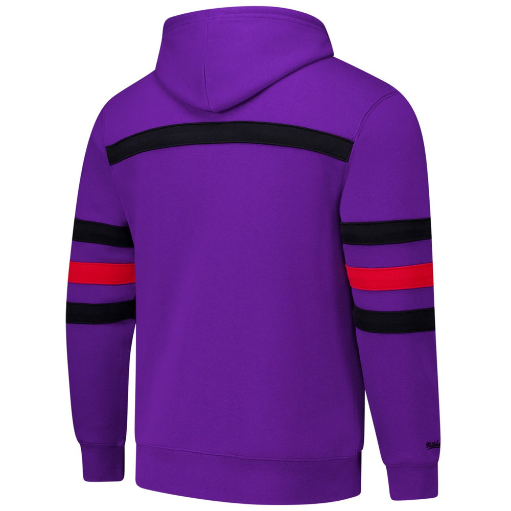 Mitchell & Ness Toronto Raptors Hardwood Classics Nights Head Coach Pullover Hoodie Purple