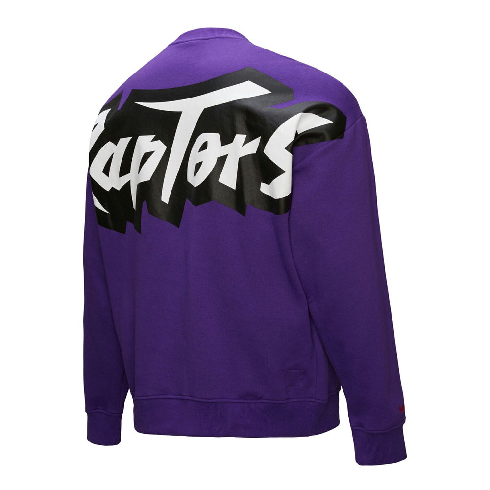 Mitchell & Ness Toronto Raptors Hardwood Classics There & Back 2.0 Vintage Pullover Sweatshirt Purple