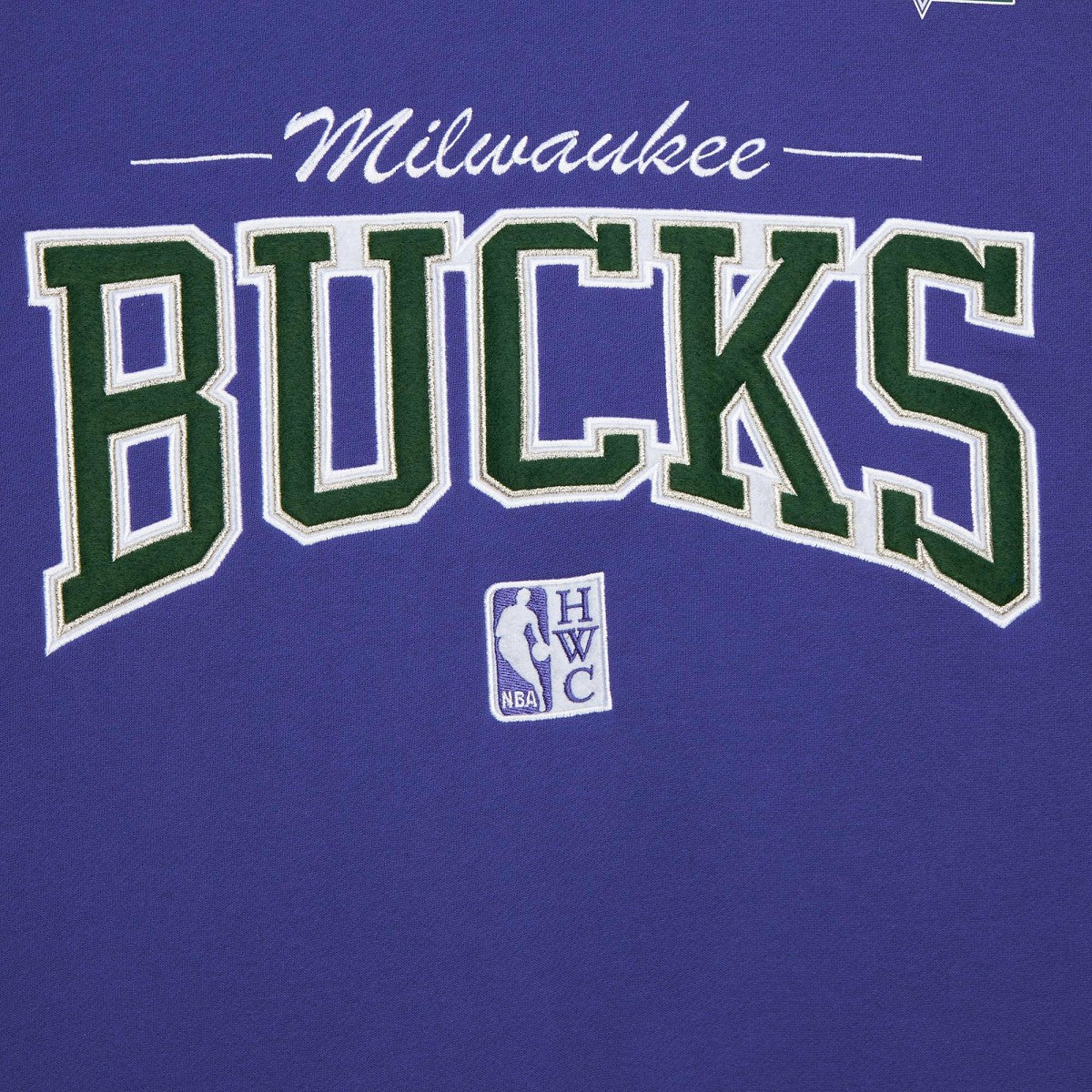Mitchell & Ness Milwaukee Bucks Hardwood Classics There & Back 2.0 Vintage Pullover Sweatshirt Purple