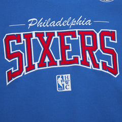 Mitchell & Ness Philadelphia 76ers Hardwood Classics There & Back 2.0 Vintage Pullover Sweatshirt Royal