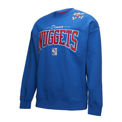 Mitchell & Ness Denver Nuggets Hardwood Classics There & Back 2.0 Vintage Pullover Sweatshirt Royal