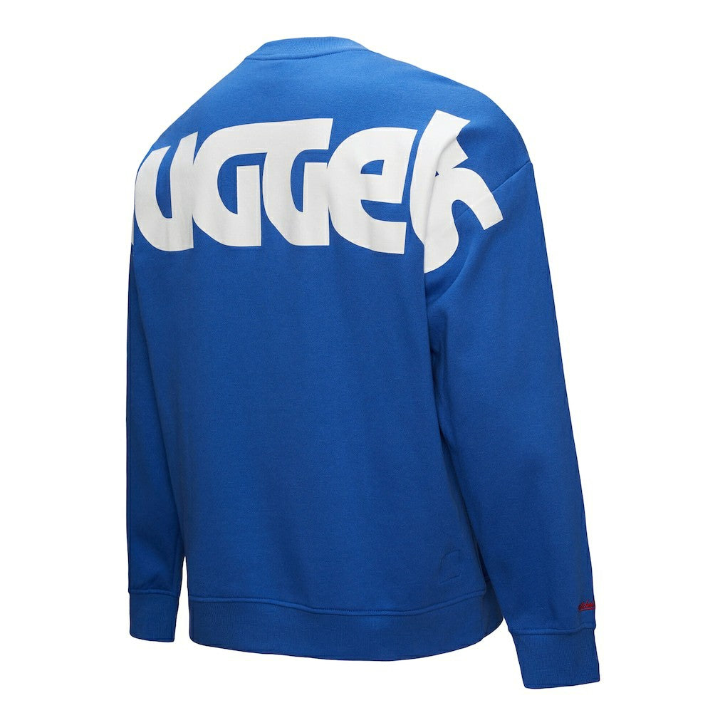 Mitchell & Ness Denver Nuggets Hardwood Classics There & Back 2.0 Vintage Pullover Sweatshirt Royal