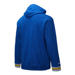 Mitchell & Ness Golden State Warriors Chainstitch Applique Vintage Heavyweight Pullover Hoodie Royal