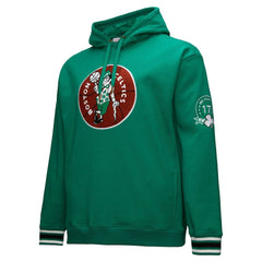 Mitchell & Ness Boston Celtics Chainstitch Applique Vintage Heavyweight Pullover Hoodie Kelly Green