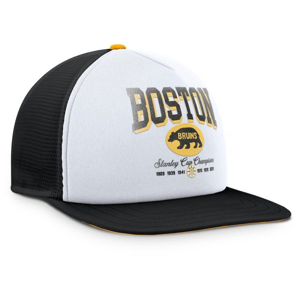 Boston Bruins Fanatics Decades Collection Foam Front Snapback Hat - White/Black | Fanatics sale