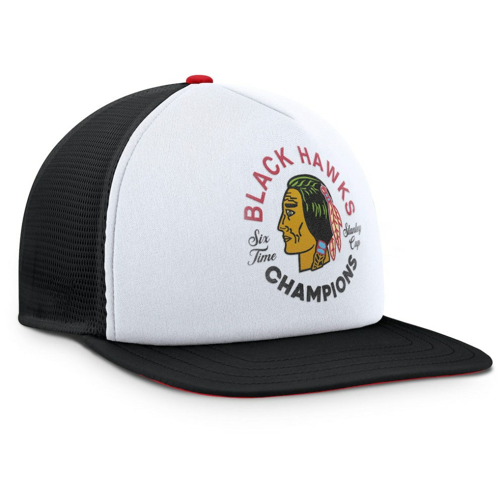 Chicago Blackhawks Fanatics Decades Collection Foam Front Snapback Hat - White/Black | Fanatics near me