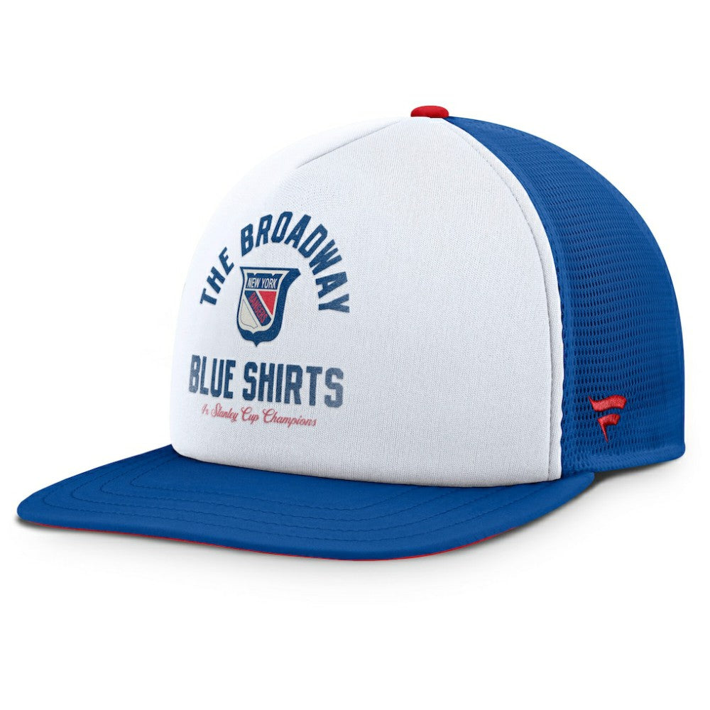 New York Rangers Fanatics Decades Collection Foam Front Snapback Hat - White/Royal | Fanatics sale