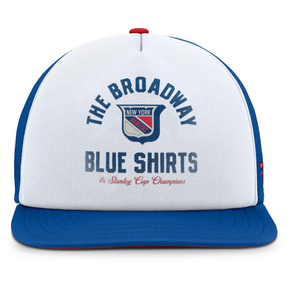 New York Rangers Fanatics Decades Collection Foam Front Snapback Hat - White/Royal | Fanatics sale