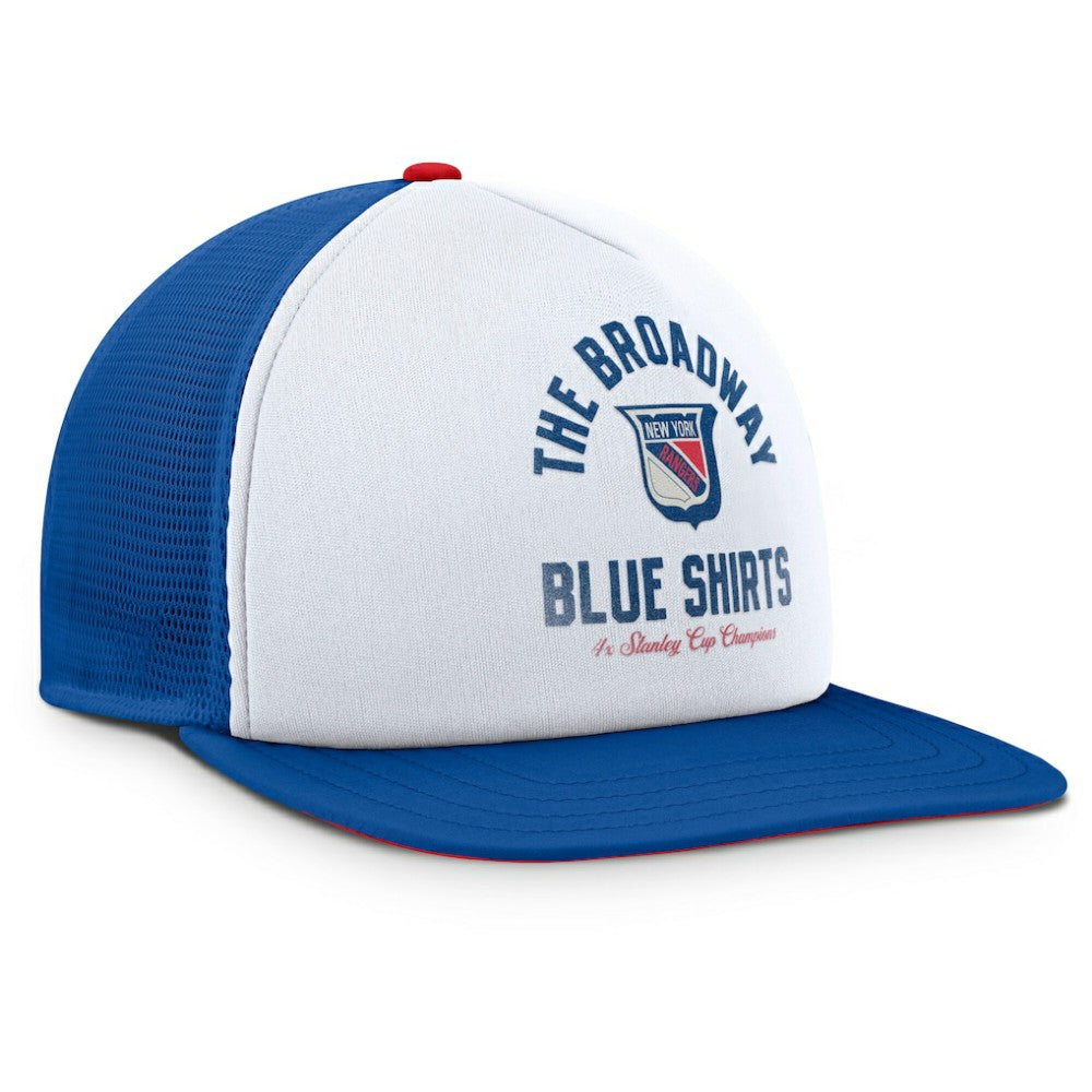 New York Rangers Fanatics Decades Collection Foam Front Snapback Hat - White/Royal | Fanatics sale
