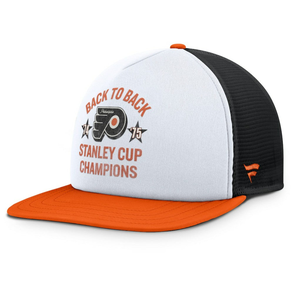 Philadelphia Flyers Fanatics Decades Collection Foam Front Snapback Hat - White/Orange | Fanatics discount