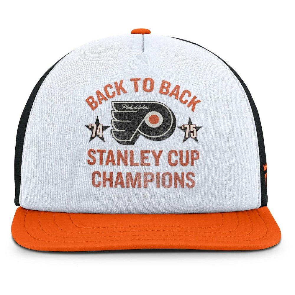 Philadelphia Flyers Fanatics Decades Collection Foam Front Snapback Hat - White/Orange | Fanatics discount