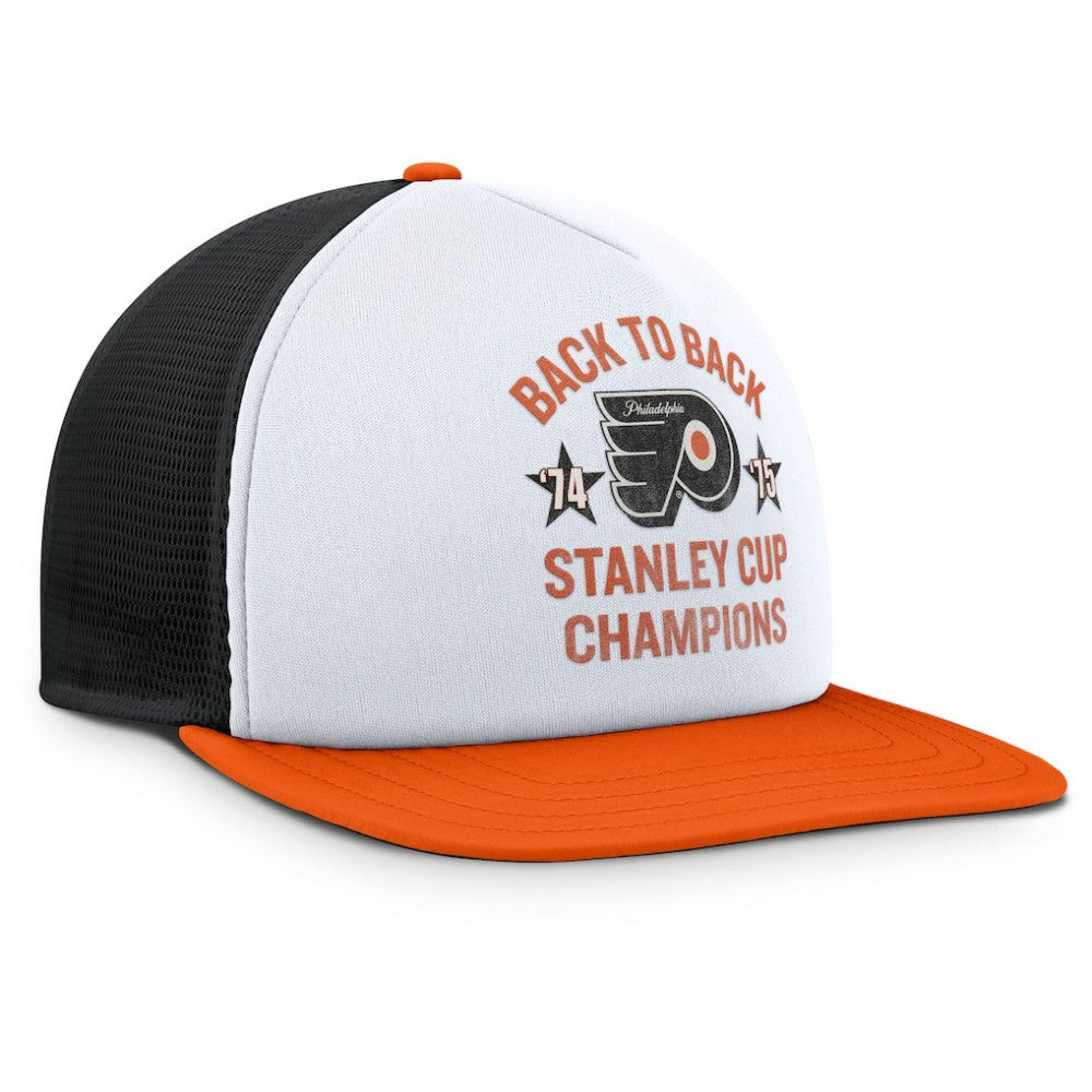 Philadelphia Flyers Fanatics Decades Collection Foam Front Snapback Hat - White/Orange | Fanatics discount