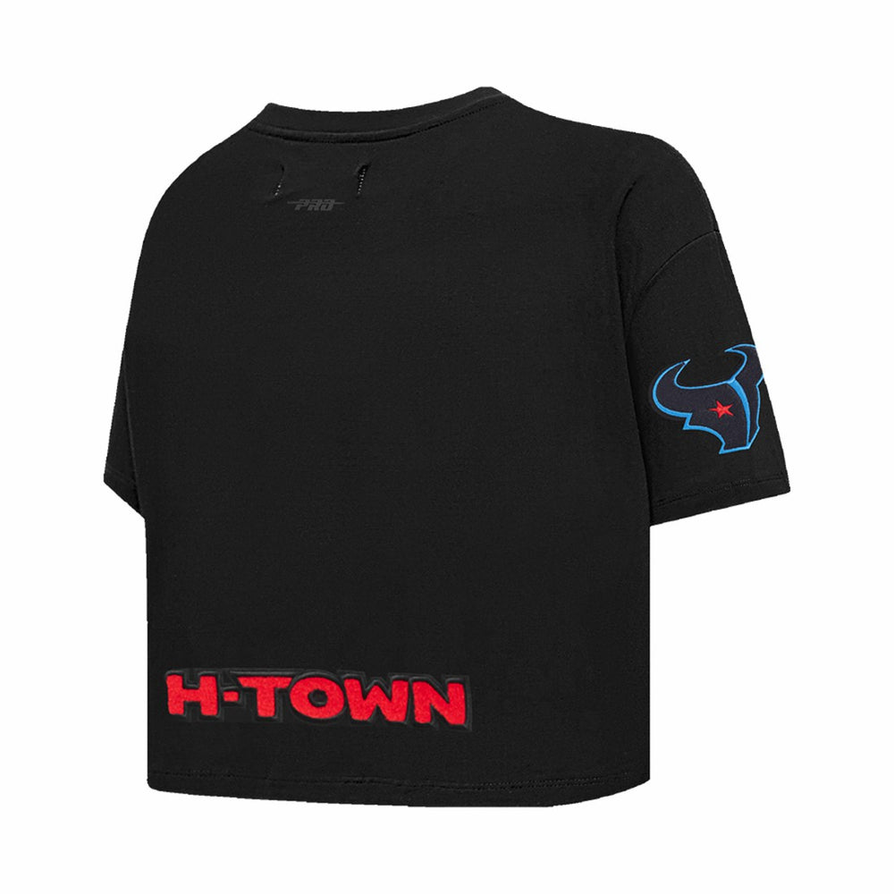 C.J. Stroud Houston Texans Pro Standard Women's Player Name & Number Cropped Boxy T-Shirt - Black - NFL