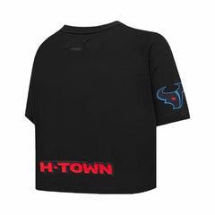 C.J. Stroud Houston Texans Pro Standard Women's Player Name & Number Cropped Boxy T-Shirt - Black - NFL