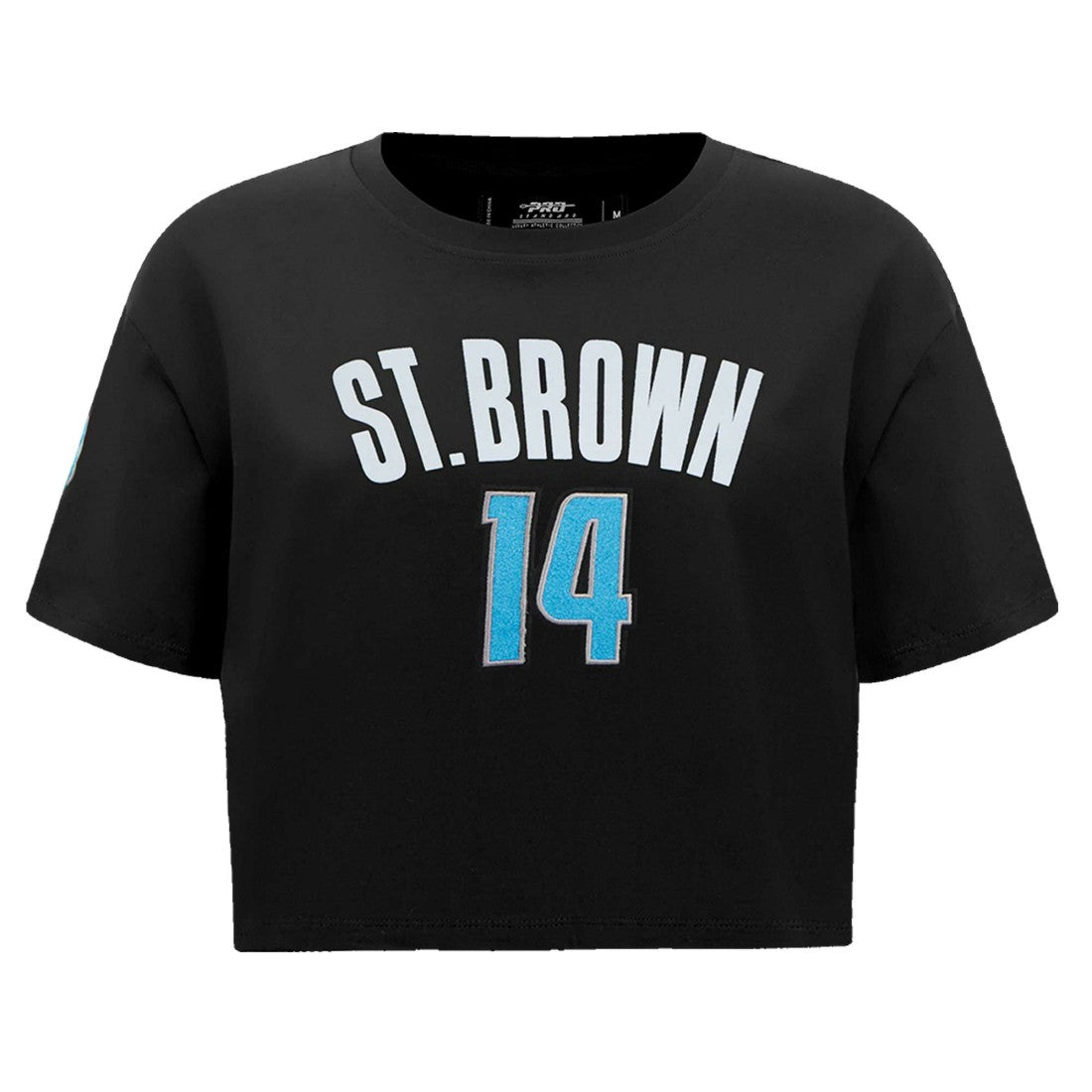 Amon-Ra St. Brown Detroit Lions Pro Standard Women's Player Name & Number Cropped Boxy T-Shirt - Black - NFL