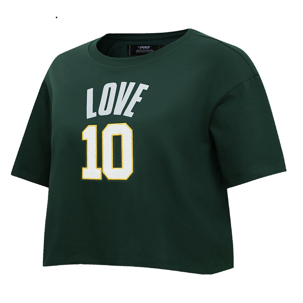 Jordan Love Green Bay Packers Pro Standard Women's Player Name & Number Cropped Boxy T-Shirt - Green - NFL