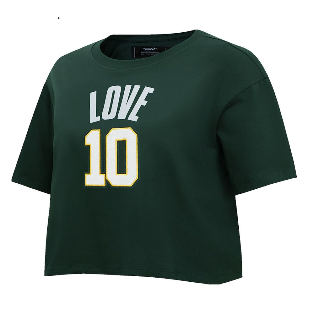 Jordan Love Green Bay Packers Pro Standard Women's Player Name & Number Cropped Boxy T-Shirt - Green - NFL